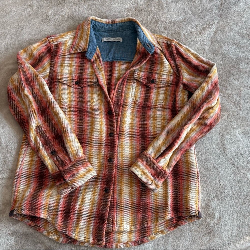 Outerknown Blanket Shirt Organic Cotton Plaid XS/S